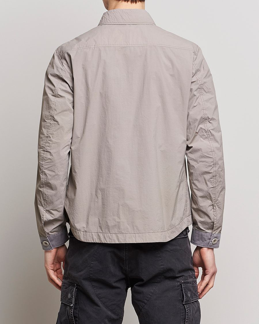 Hombres | Abrigos y chaquetas | Ten c | Garment Dyed Nylon Jacket Light Grey