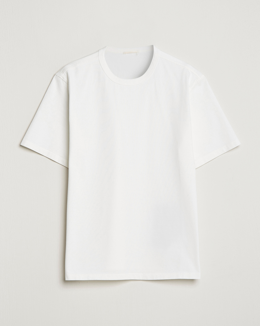 Hombres | Camisetas | Ten c | Garment Dyed Cotton Jersey T-Shirt White