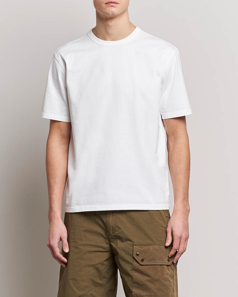 Hombres | Camisetas | Ten c | Garment Dyed Cotton Jersey T-Shirt White