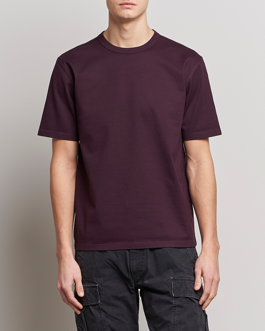 Hombres | Camisetas | Ten c | Garment Dyed Cotton Jersey T-Shirt Blackberry