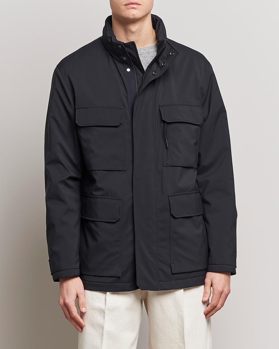 Hombres | Abrigos y chaquetas | Zegna | Water Repellent Nylon Field Jacket Navy