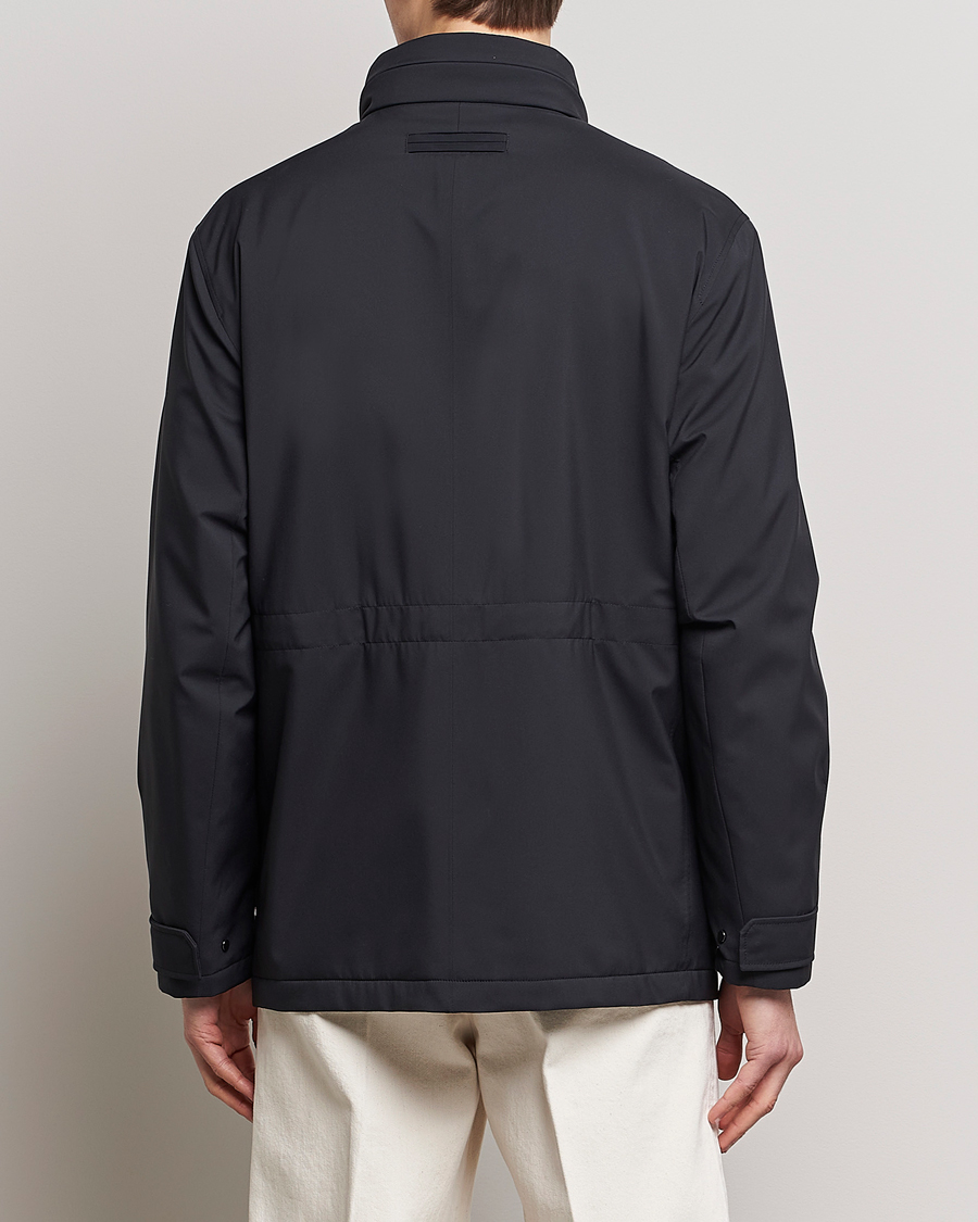Hombres | Abrigos y chaquetas | Zegna | Water Repellent Nylon Field Jacket Navy