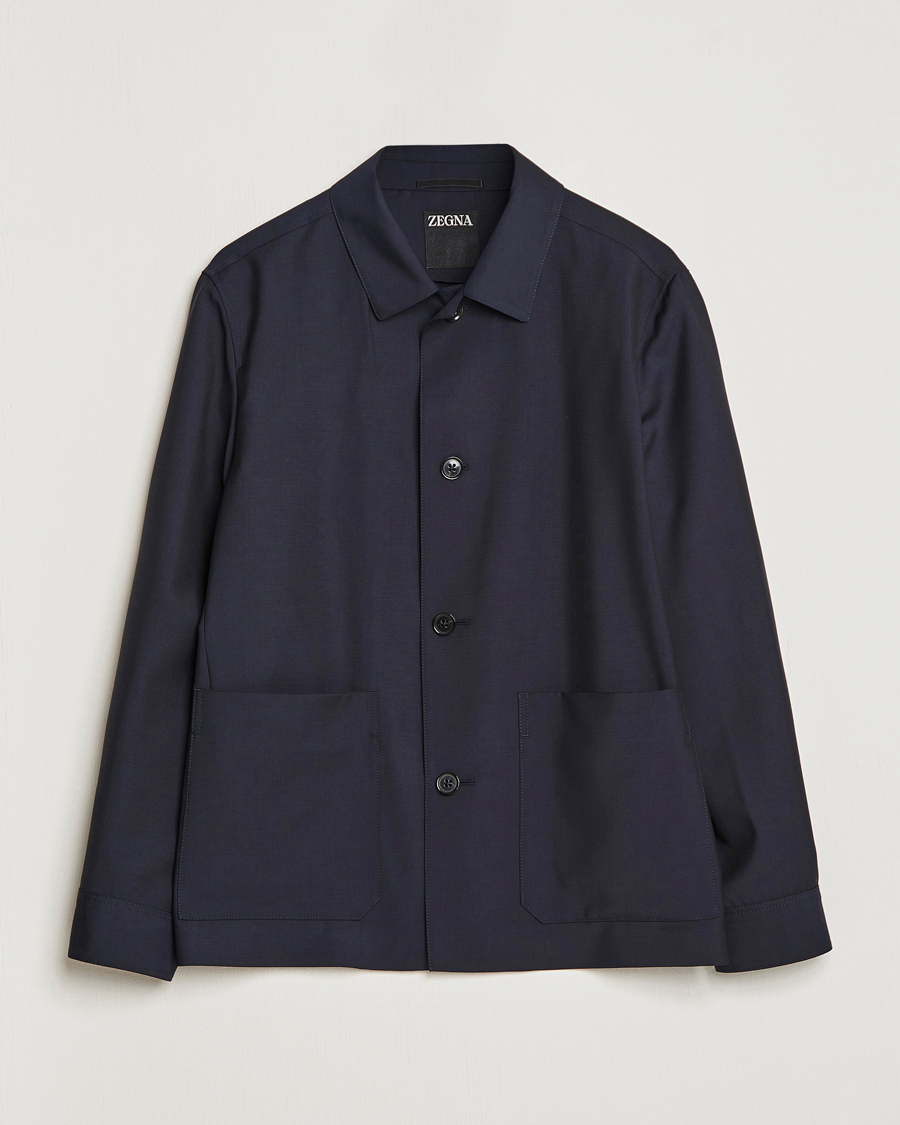 Hombres | Abrigos y chaquetas | Zegna | Wool/Mohair Chore Jacket Navy