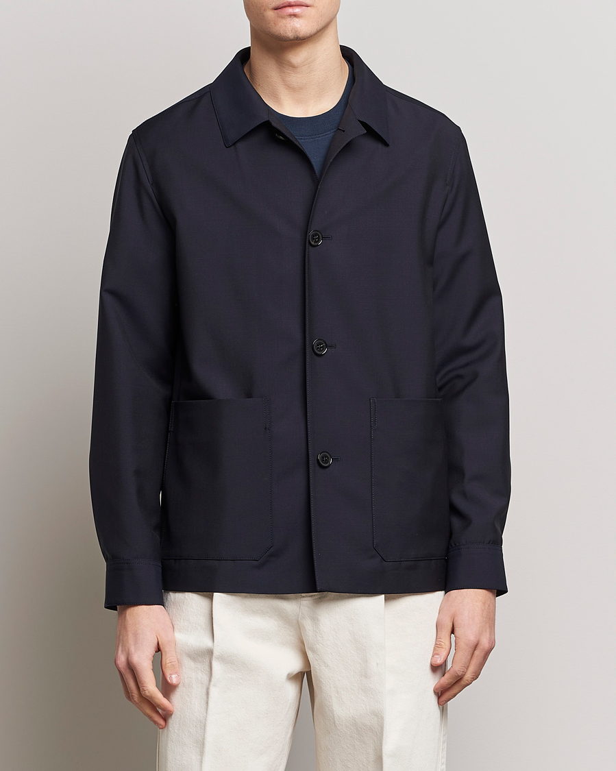 Hombres | Abrigos y chaquetas | Zegna | Wool/Mohair Chore Jacket Navy