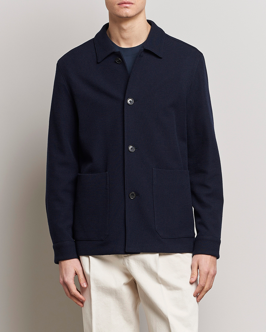 Hombres | Abrigos y chaquetas | Zegna | Wool Jersey Chore Jacket Navy