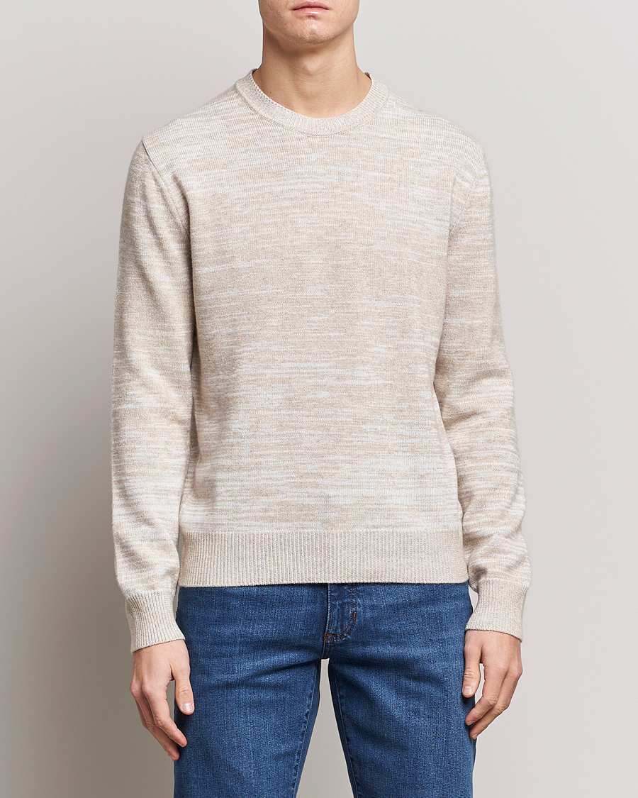 Hombres | Jerséis y prendas de punto | Zegna | Oasi Cashmere/Cotton Melange Sweater Beige