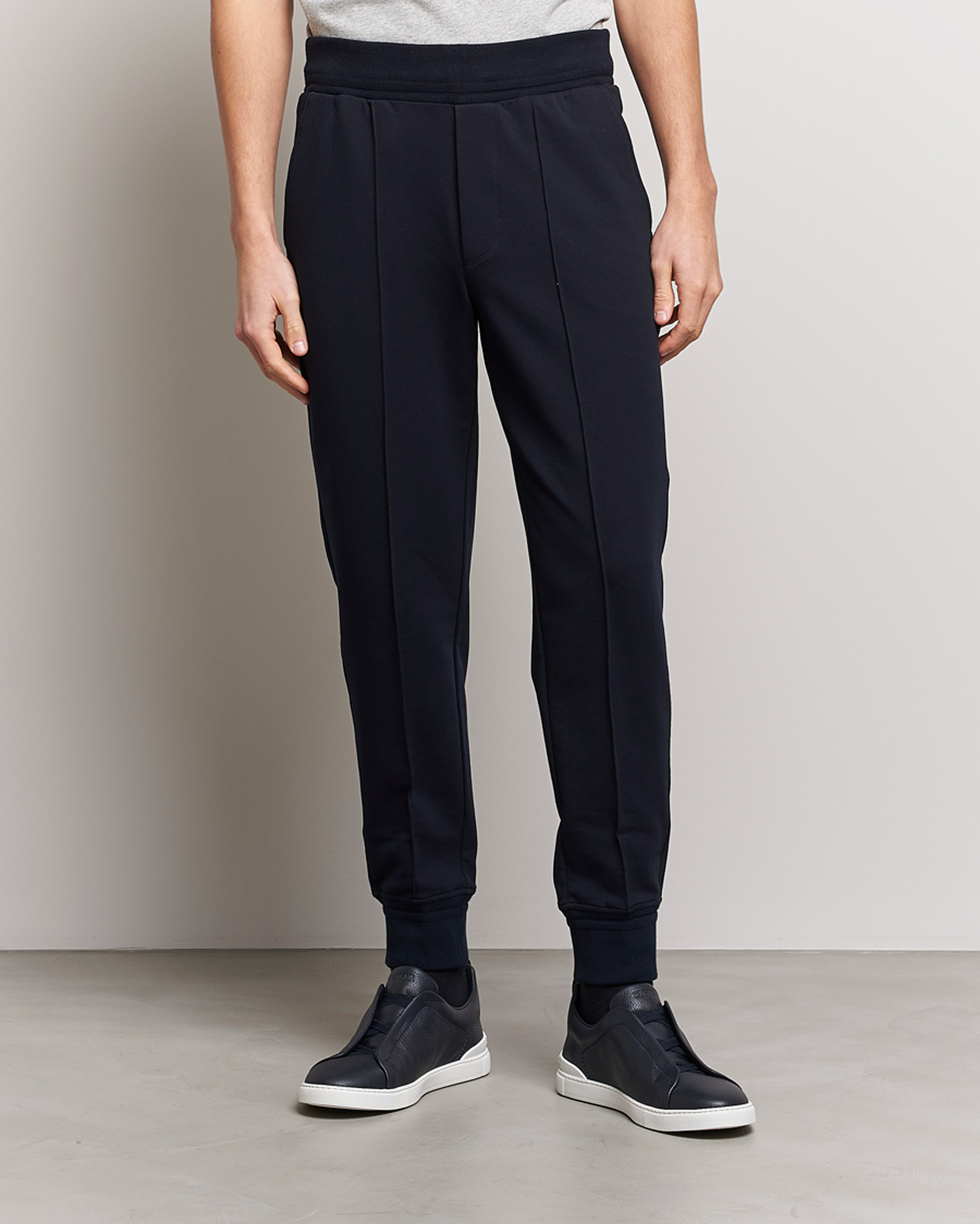 Hombres | Pantalones | Zegna | Cotton Stretch Joggers Navy