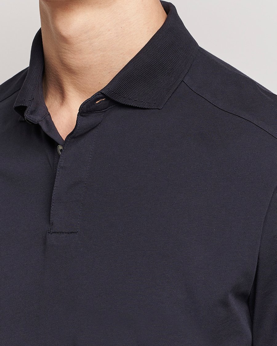 Hombres | Polos | Zegna | Cotton Jersey Polo Navy