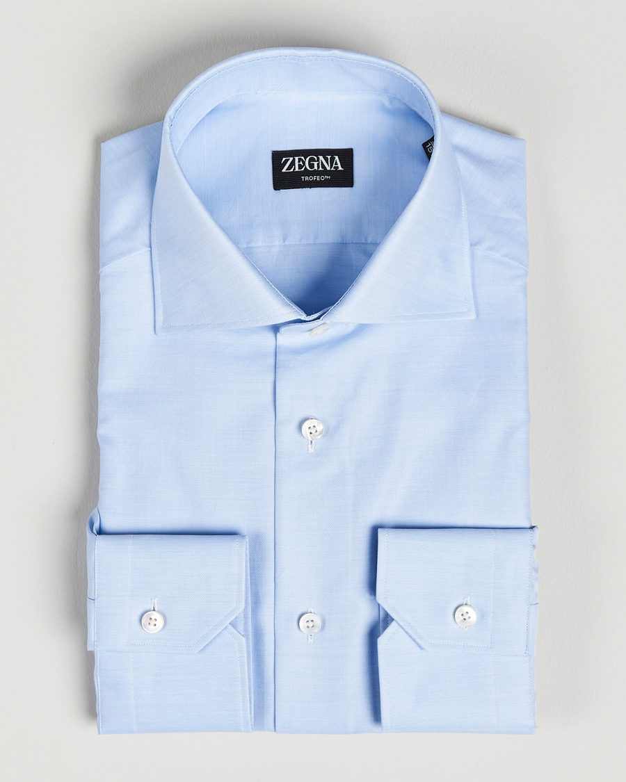 Hombres | Camisas | Zegna | Slim Fit Trofeo Dress Shirt Light Blue