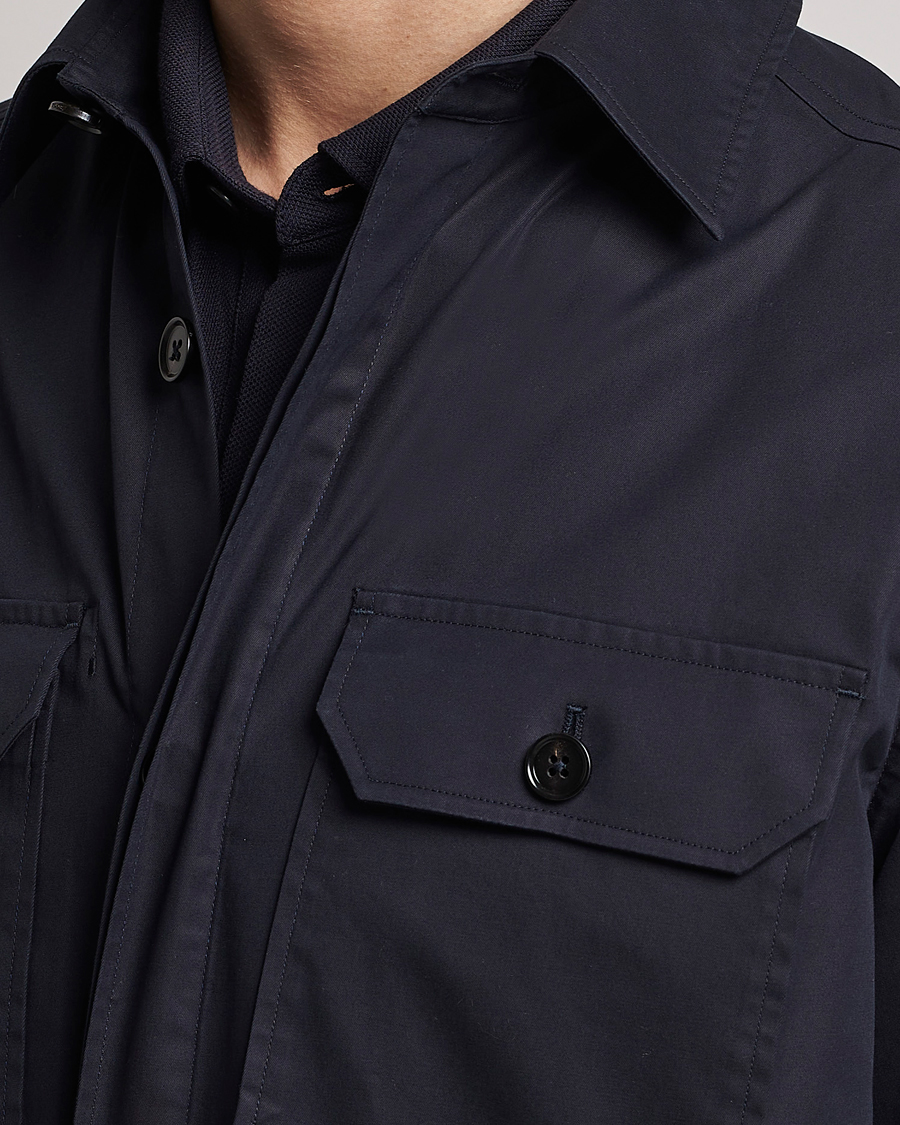 Hombres | Camisas | Zegna | Premium Cotton Overshirt Navy