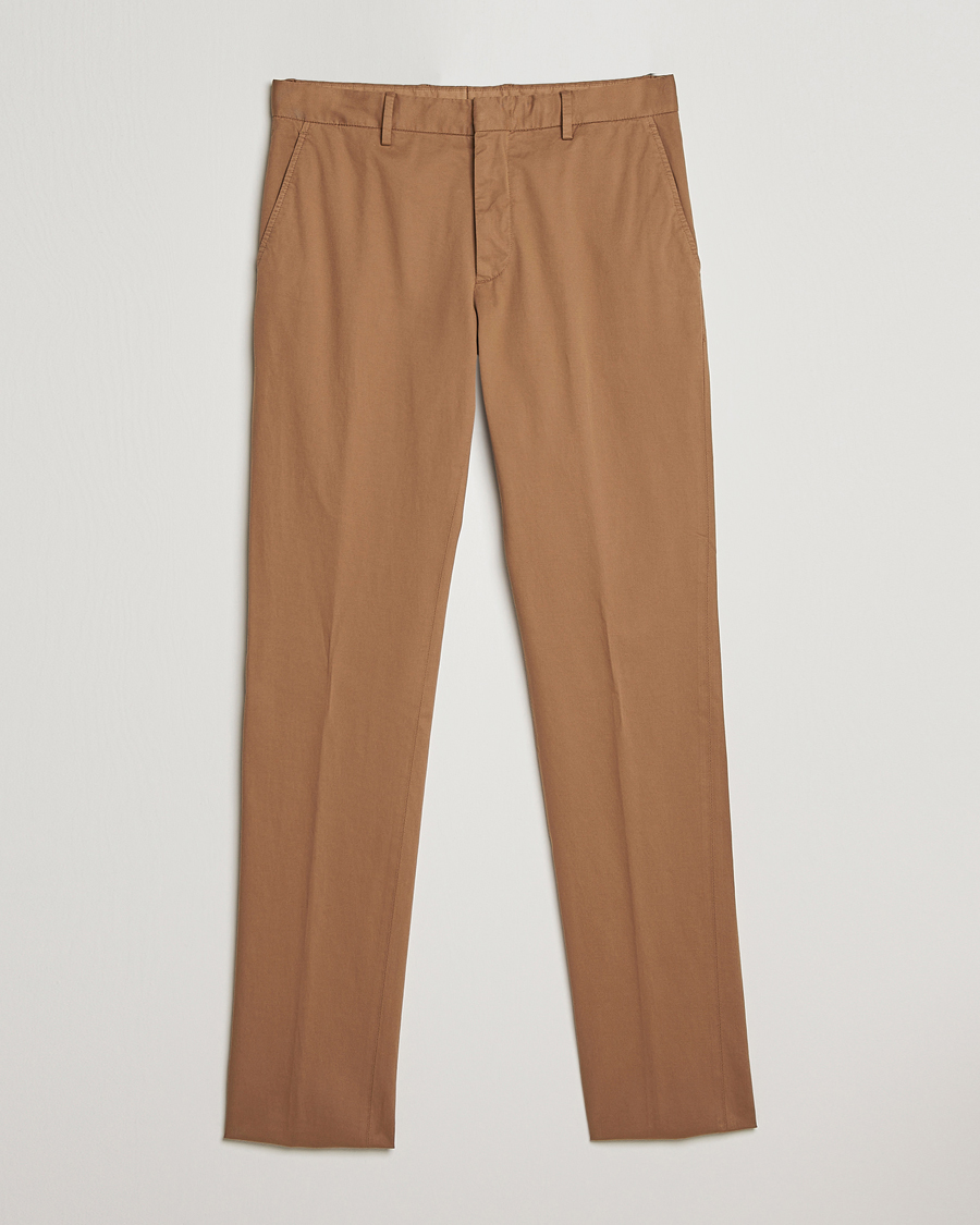 Hombres | Pantalones | Zegna | Slim Fit Premium Cotton Chinos Khaki