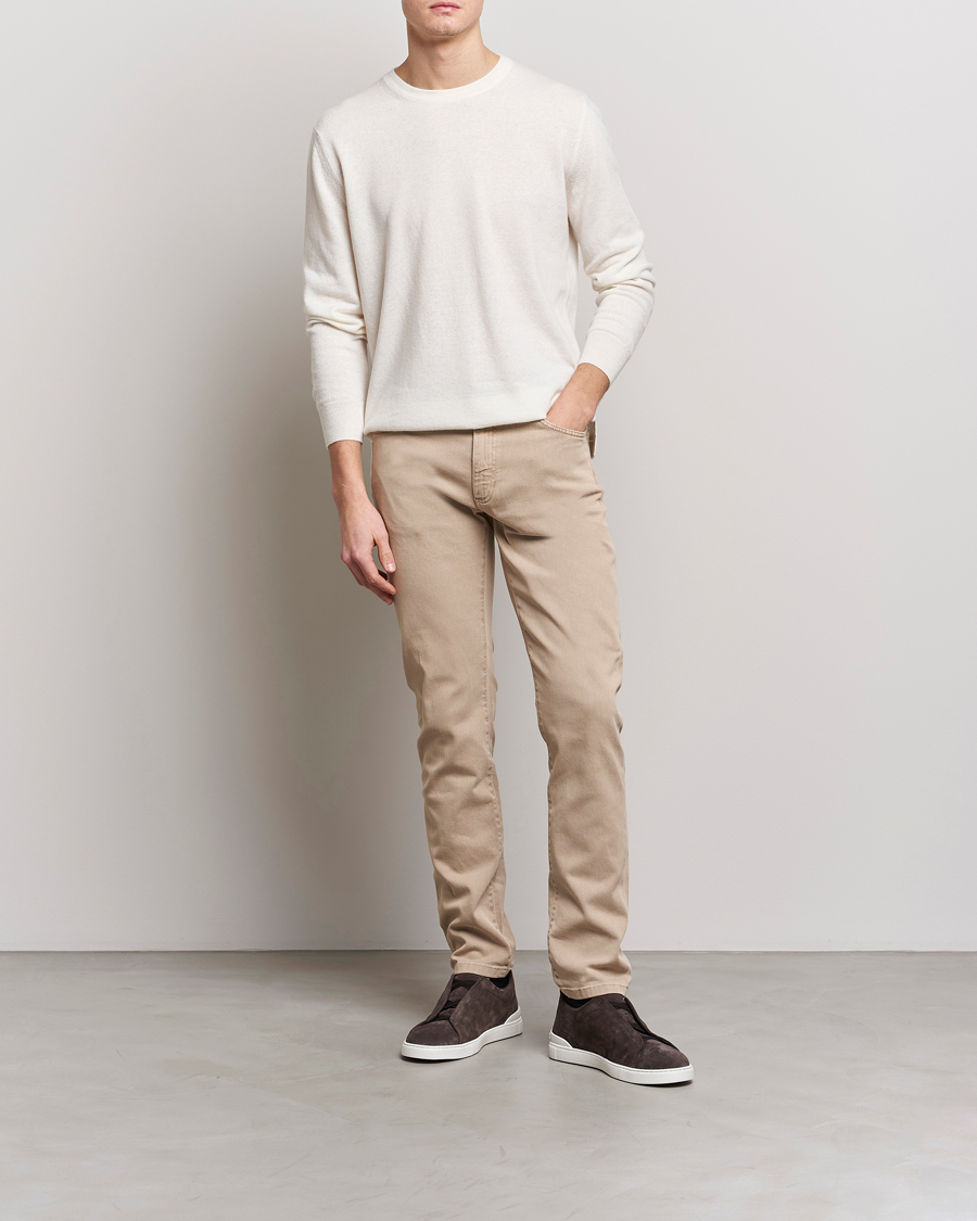 Hombres | Pantalones | Zegna | Slim Fit Dyed 5-Pocket Pants Brown