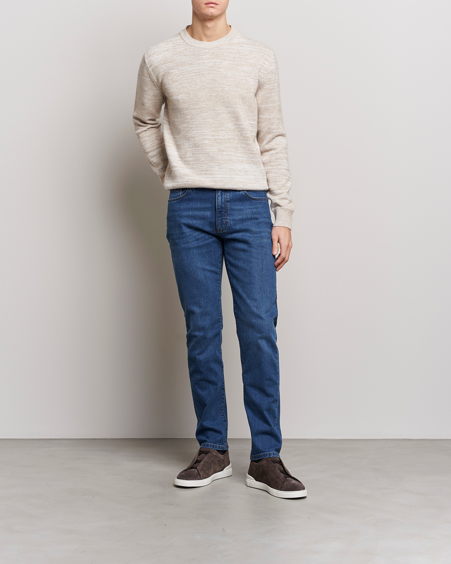 Hombres | Vaqueros | Zegna | Slim Fit Stretch Denim Jeans Stone Wash