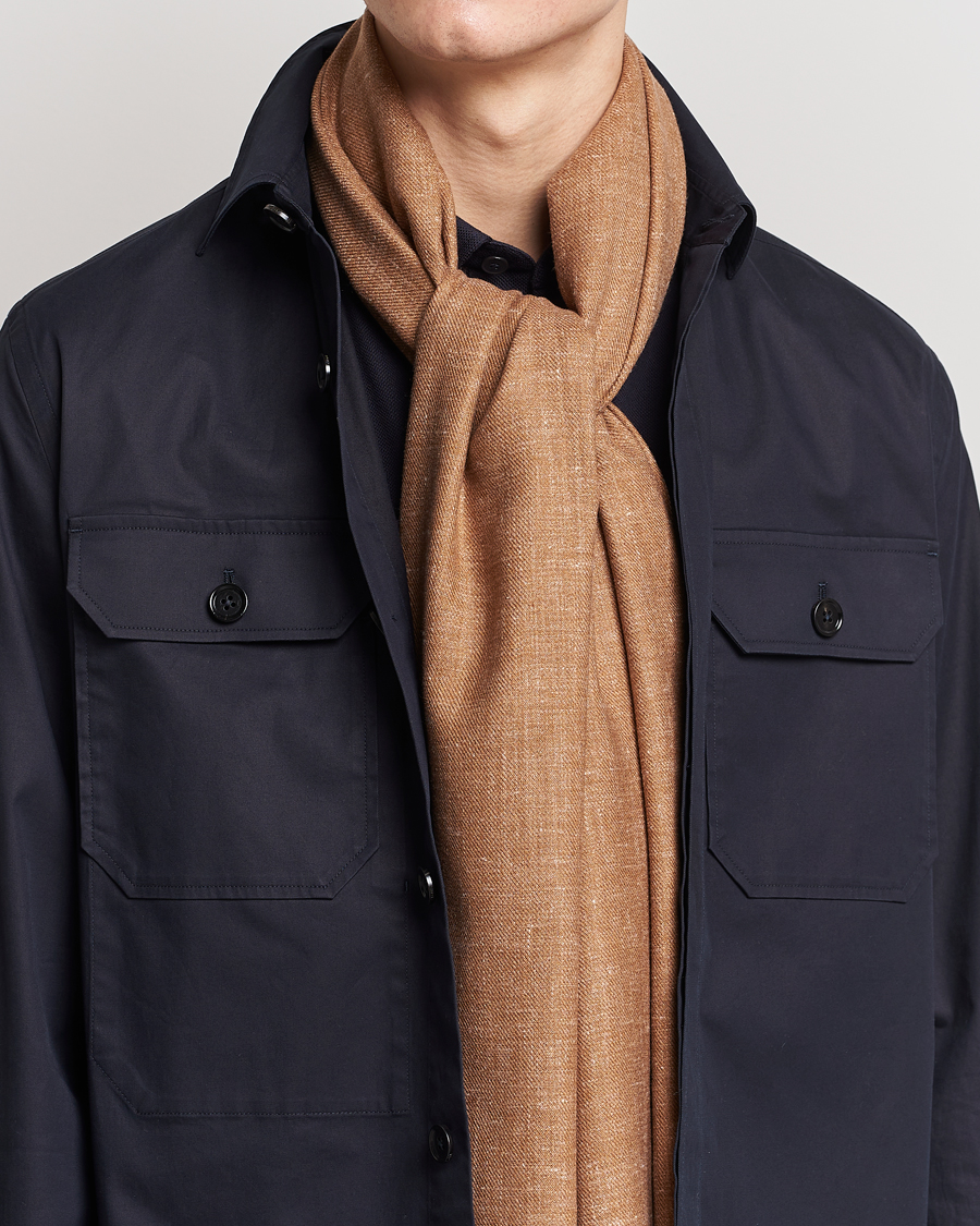 Hombres | Zegna Oasi Cashmere/Linen Scarf Beige | Zegna | Oasi Cashmere/Linen Scarf Beige
