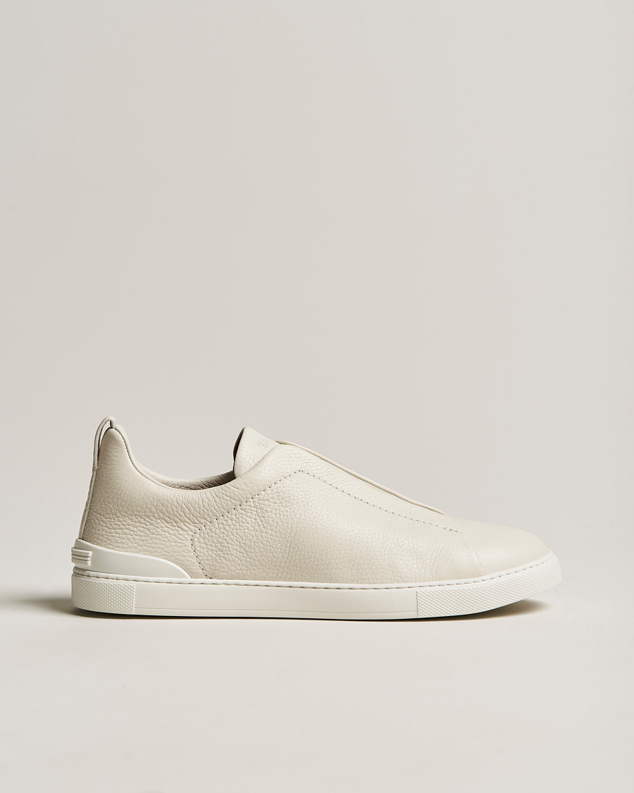 Hombres | Zapatillas | Zegna | Triple Stitch Sneakers White Deerskin