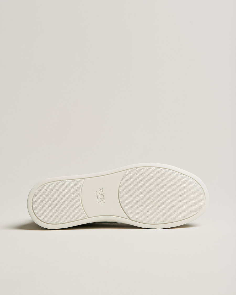 Hombres | Zegna Triple Stitch Sneakers Olive Suede | Zegna | Triple Stitch Sneakers Olive Suede