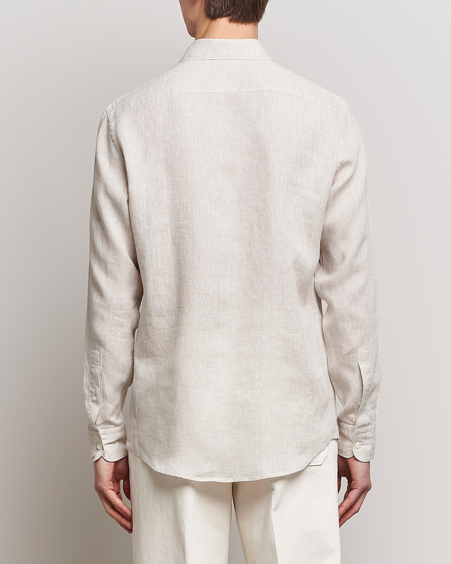 Hombres | Camisas | Zegna | Slim Fit Linen Shirt Light Beige