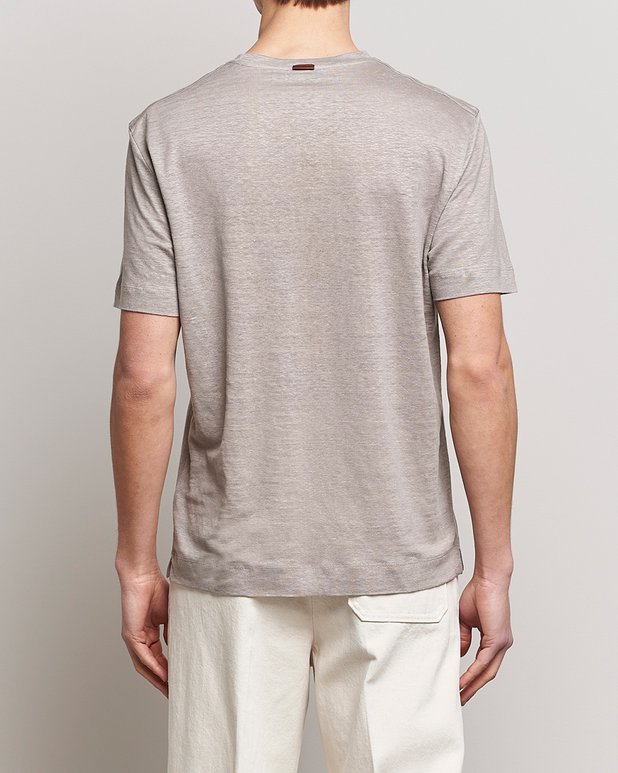 Hombres | Camisetas | Zegna | Pure Linen T-Shirt Taupe