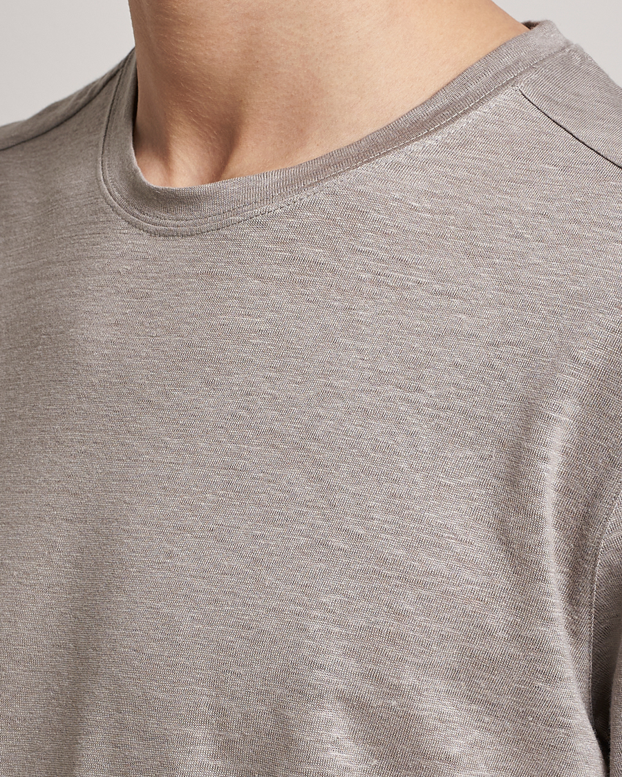 Hombres | Camisetas | Zegna | Pure Linen T-Shirt Taupe