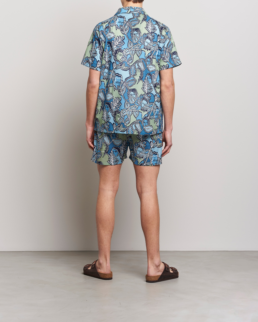 Hombres | Pijamas y batas | Derek Rose | Shortie Printed Cotton Pyjama Set Multi