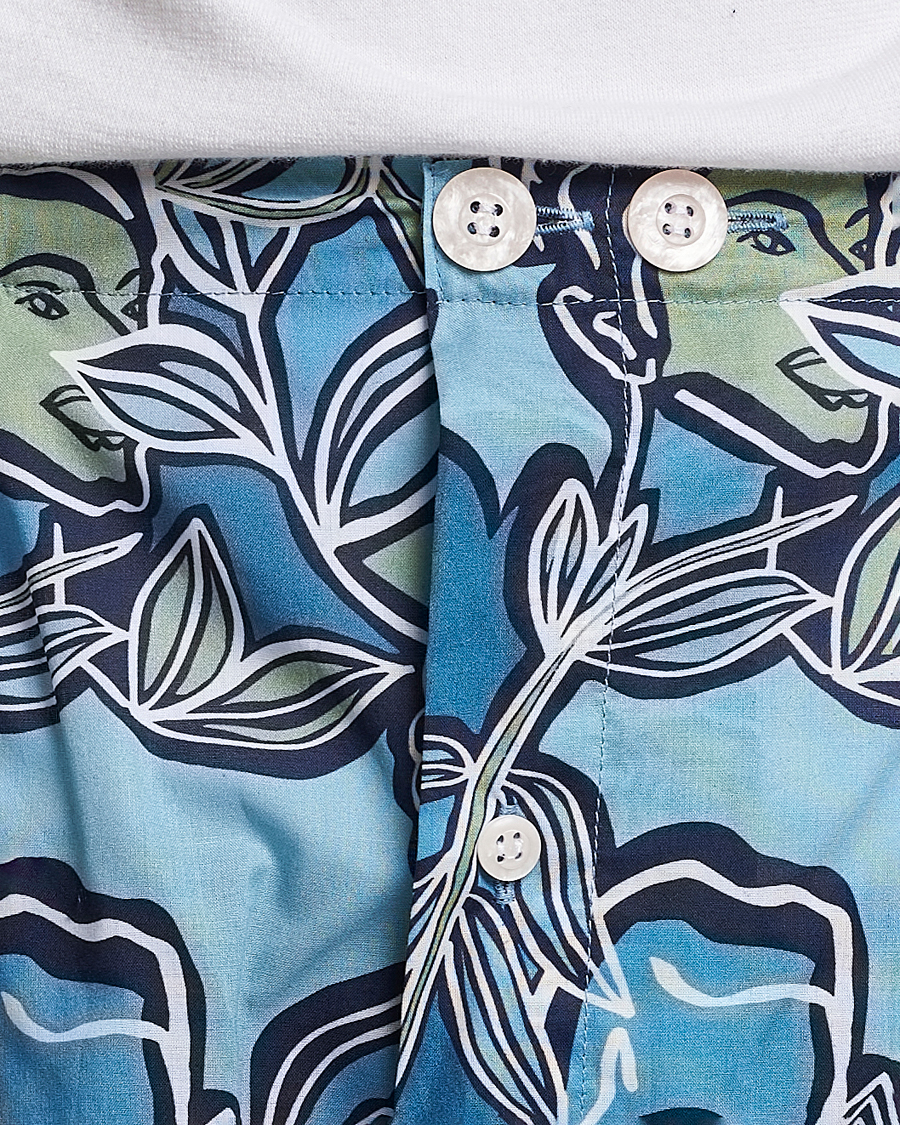 Hombres | Pijamas y batas | Derek Rose | Shortie Printed Cotton Pyjama Set Multi