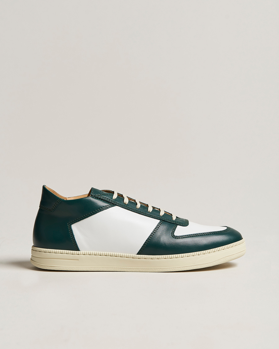 Hombres | C.QP Cingo Leather Sneaker White/Bottle Green | CQP | C.QP Cingo Leather Sneaker White/Bottle Green
