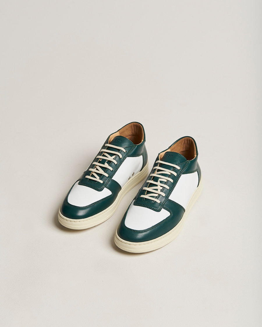Hombres | C.QP Cingo Leather Sneaker White/Bottle Green | CQP | C.QP Cingo Leather Sneaker White/Bottle Green
