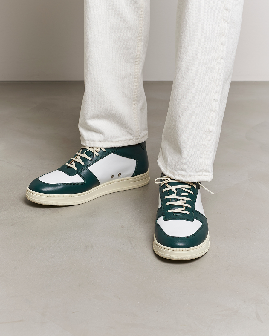 Hombres | C.QP Cingo Leather Sneaker White/Bottle Green | CQP | C.QP Cingo Leather Sneaker White/Bottle Green