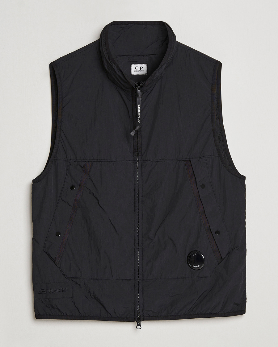 Hombres | C.P. Company Polartek G.D.P.Nylon Vest Black | C.P. Company | Polartek G.D.P.Nylon Vest Black