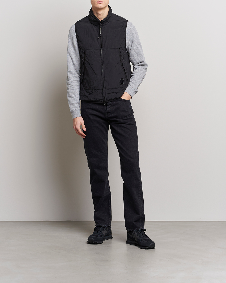 Hombres | C.P. Company Polartek G.D.P.Nylon Vest Black | C.P. Company | Polartek G.D.P.Nylon Vest Black