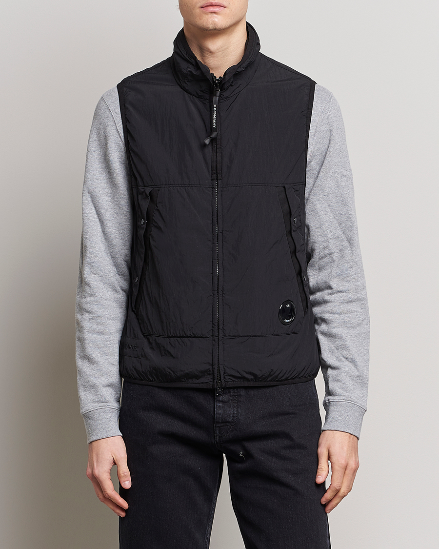 Hombres | C.P. Company Polartek G.D.P.Nylon Vest Black | C.P. Company | Polartek G.D.P.Nylon Vest Black