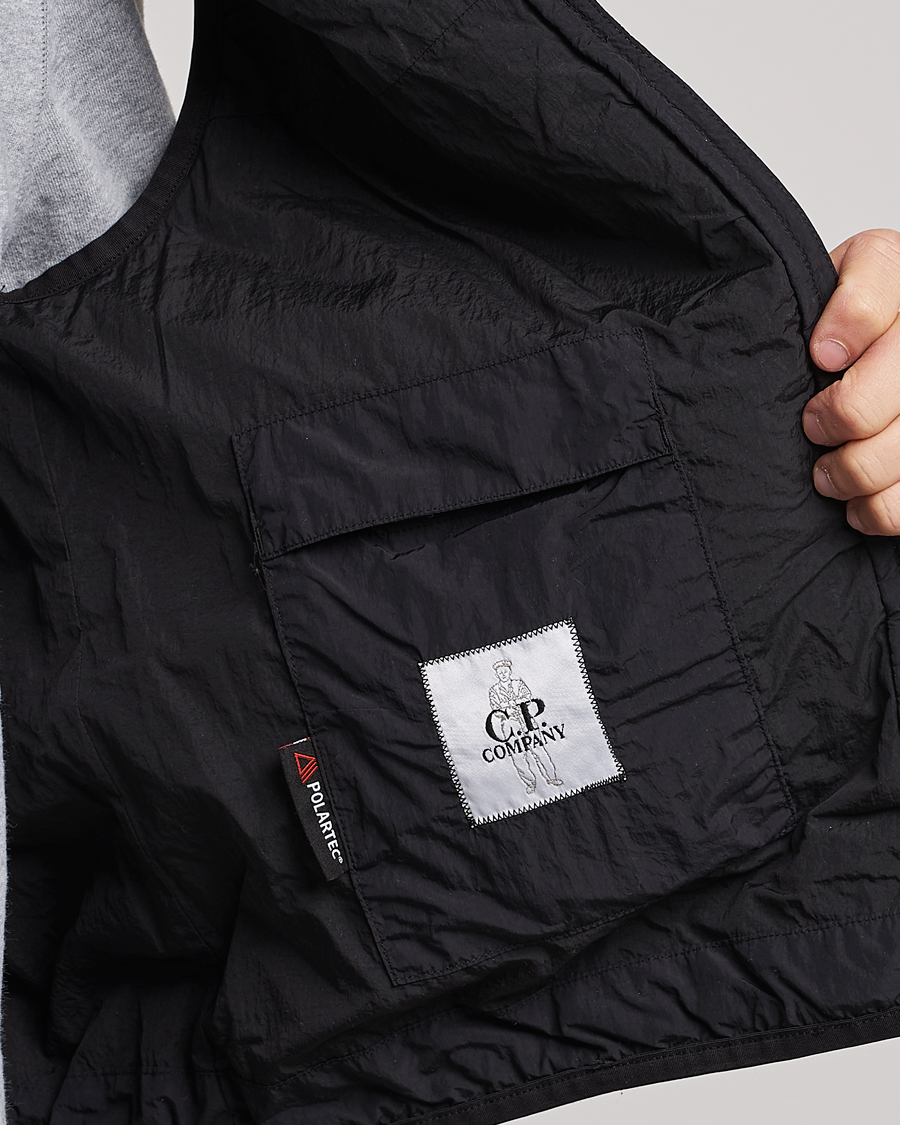 Hombres | C.P. Company Polartek G.D.P.Nylon Vest Black | C.P. Company | Polartek G.D.P.Nylon Vest Black