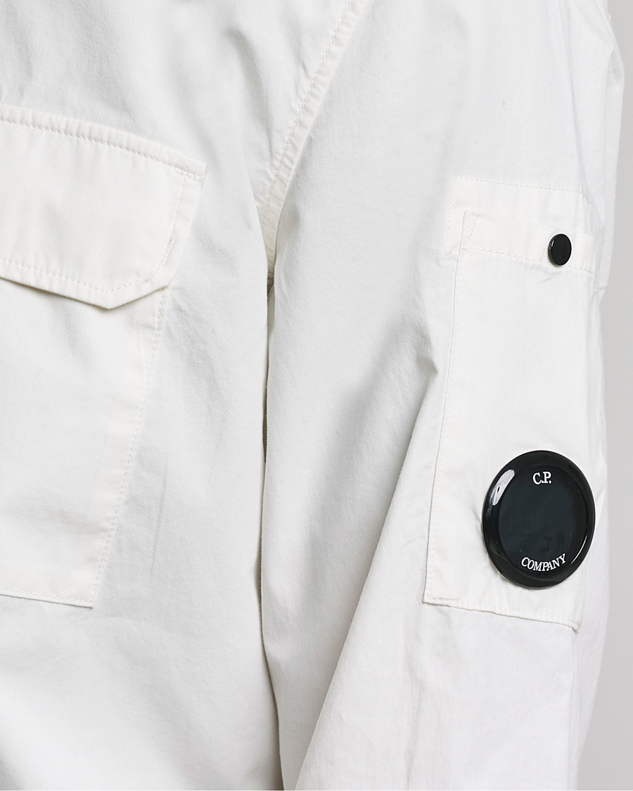 Hombres | Camisas | C.P. Company | Garment Dyed Gabardine Shirt Jacket White