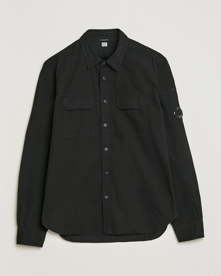 Hombres | Camisas | C.P. Company | Garment Dyed Gabardine Shirt Jacket Black
