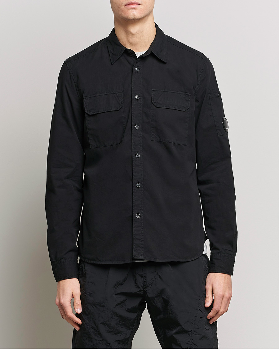 Hombres | Camisas | C.P. Company | Garment Dyed Gabardine Shirt Jacket Black