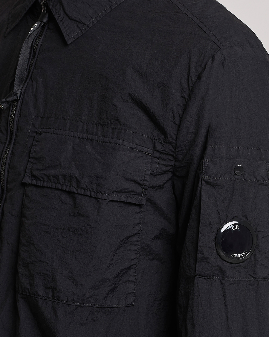 Hombres | Camisas | C.P. Company | Taylon L Nylon Zip Shirt Jacket Black