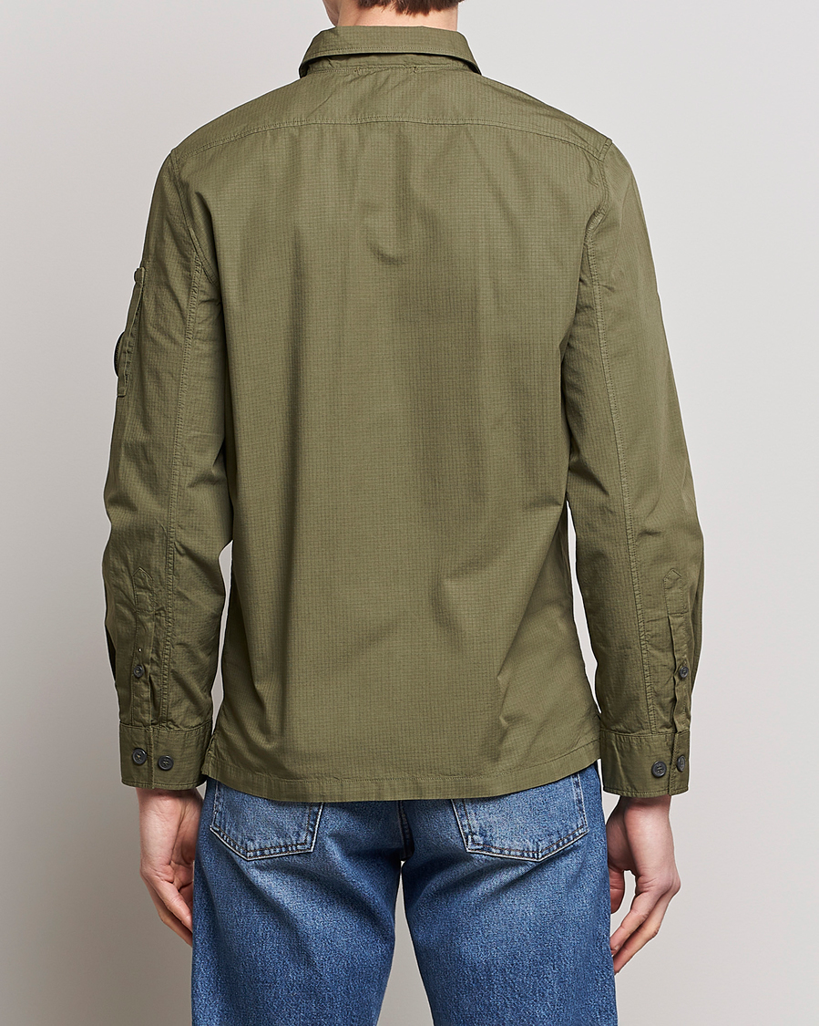 Hombres | Camisas | C.P. Company | Cotton Rip Stop Overshirt Green