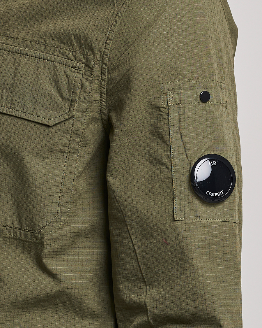 Hombres | Camisas | C.P. Company | Cotton Rip Stop Overshirt Green