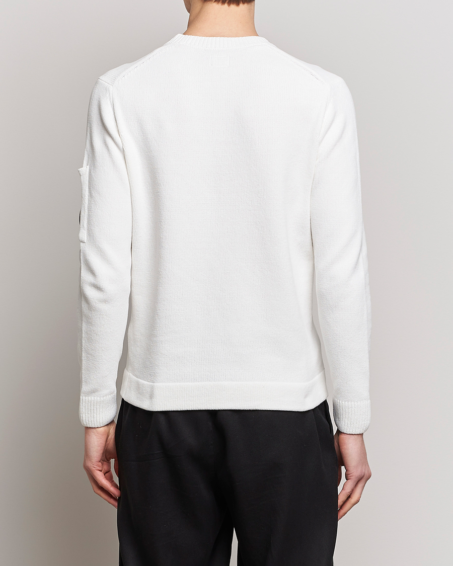 Hombres | Jerséis y prendas de punto | C.P. Company | Cotton Chenille Crew Neck White
