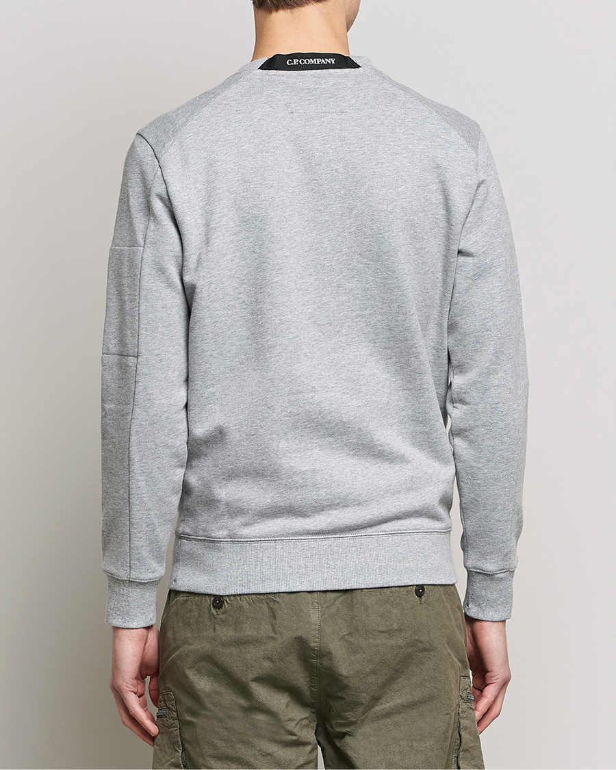 Hombres | Jerséis y prendas de punto | C.P. Company | Diagonal Raised Fleece Lens Sweatshirt Grey