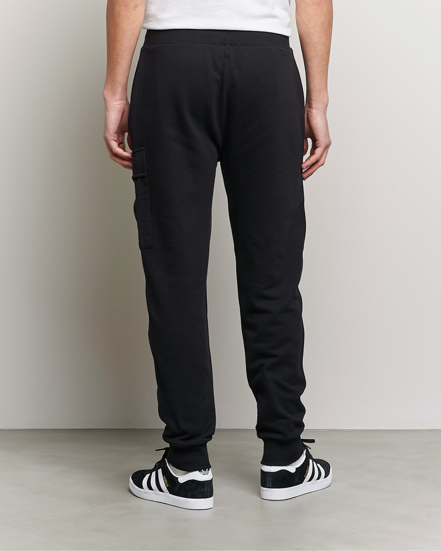 Hombres | Pantalones | C.P. Company | Diagonal Raised Fleece Lens Sweatpants Black