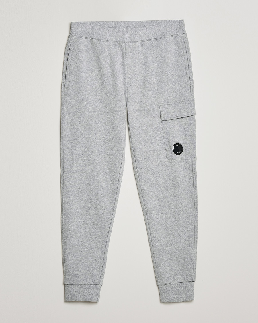 Hombres | Pantalones | C.P. Company | Diagonal Raised Fleece Lens Sweatpants Grey