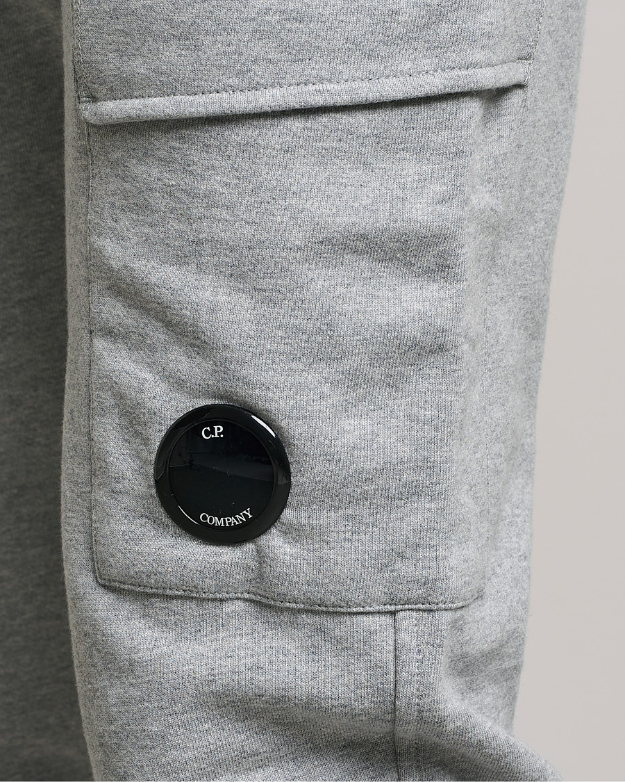 Hombres | Pantalones | C.P. Company | Diagonal Raised Fleece Lens Sweatpants Grey