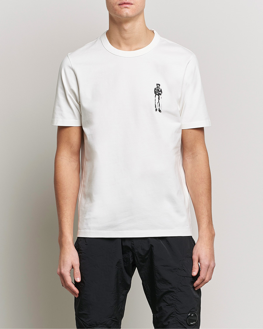 Hombres | Camisetas | C.P. Company | Heavy Mercerized Cotton Printed Logo T-Shirt White