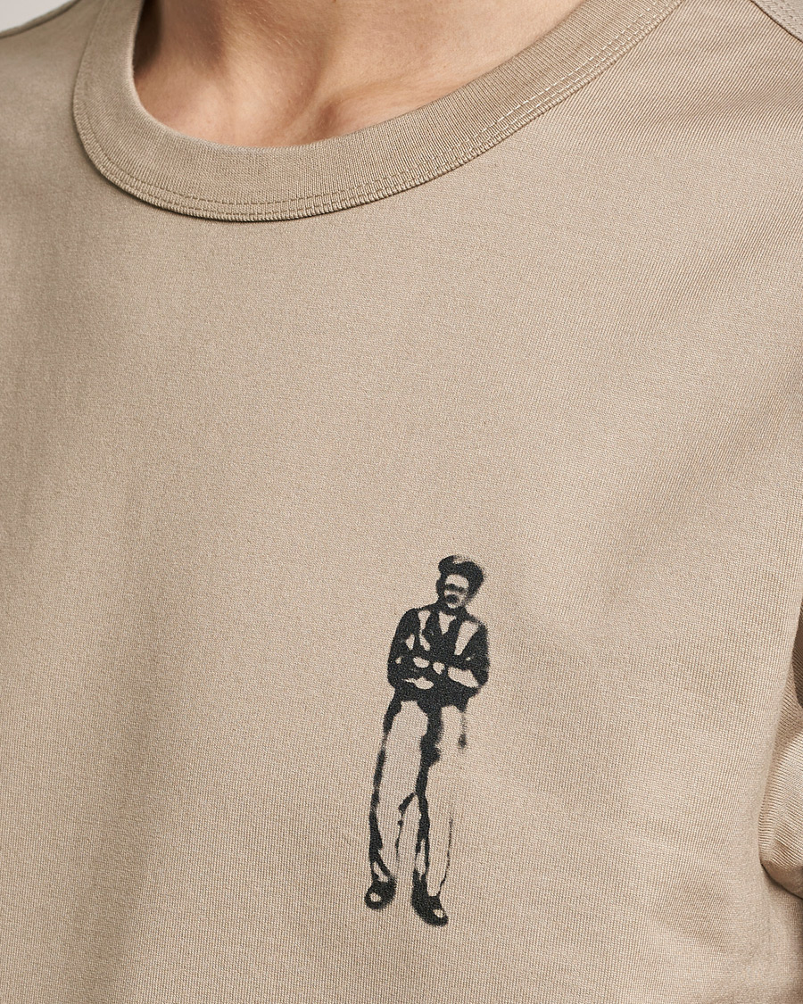 Hombres | Camisetas | C.P. Company | Heavy Mercerized Cotton Printed Logo T-Shirt Sand