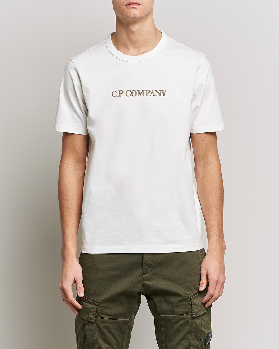 Hombres | Camisetas | C.P. Company | Heavy Mercerized Cotton Logo Tee White