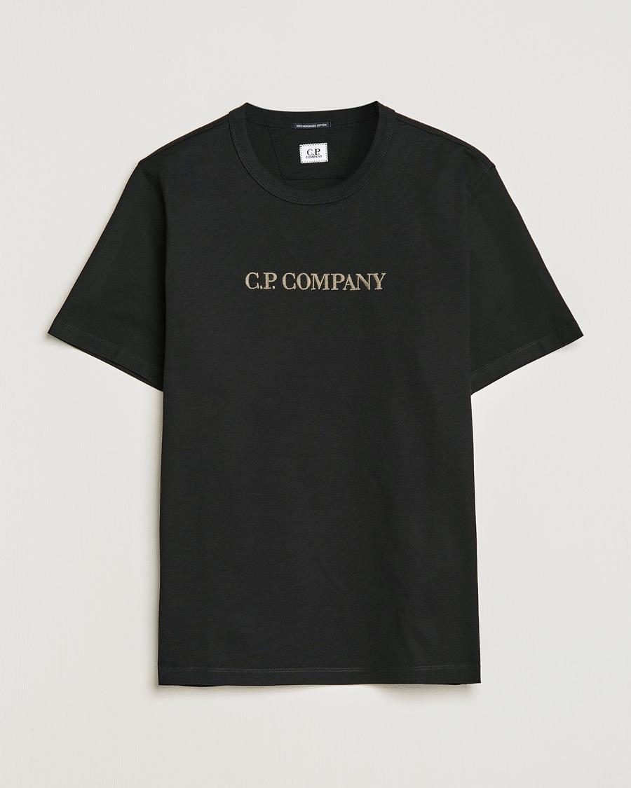 Hombres | Camisetas | C.P. Company | Heavy Mercerized Cotton Logo Tee Black