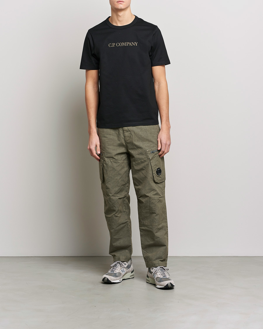 Hombres | Camisetas | C.P. Company | Heavy Mercerized Cotton Logo Tee Black