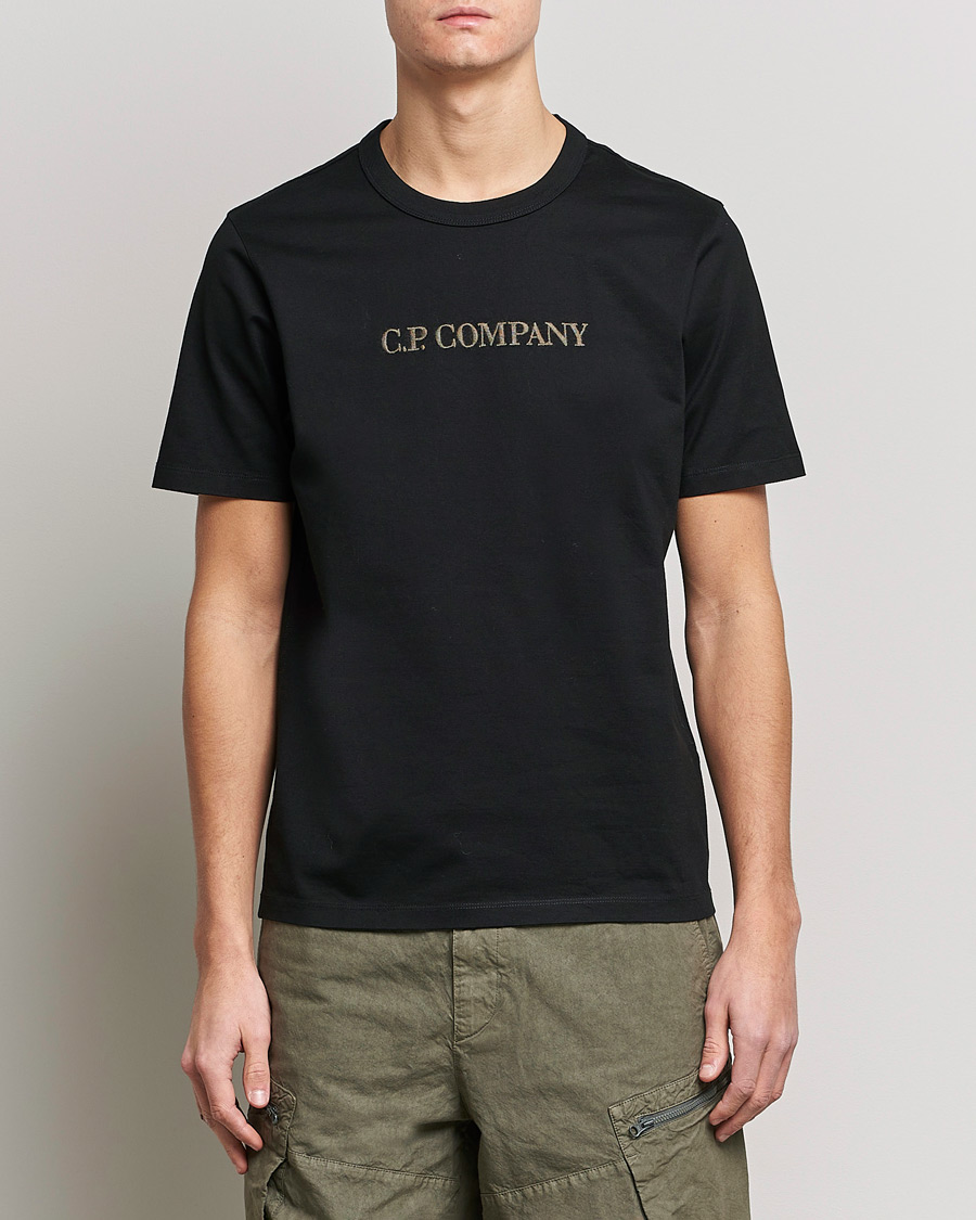 Hombres | Camisetas | C.P. Company | Heavy Mercerized Cotton Logo Tee Black