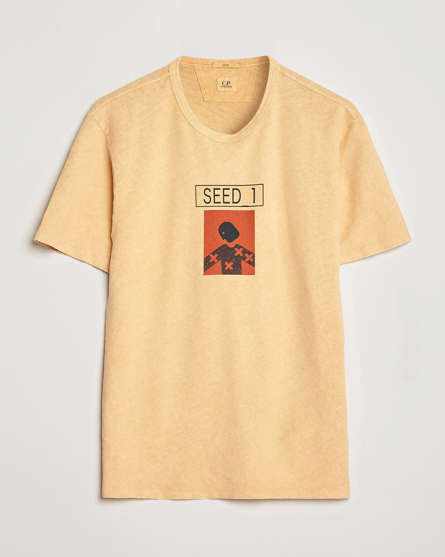 Hombres | Camisetas | C.P. Company | Seed Recycled Hemp T-Shirt Orange